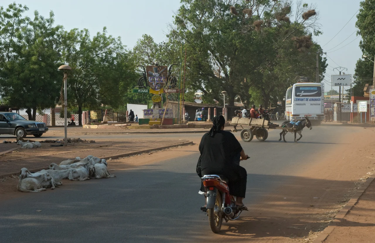 Street scene near the centre of Koutiala (April 2014)