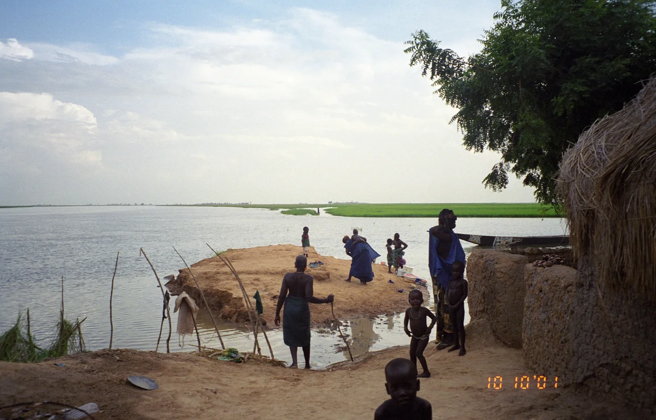 Bozo fishing village near kakalodaga, Mali, West Africa