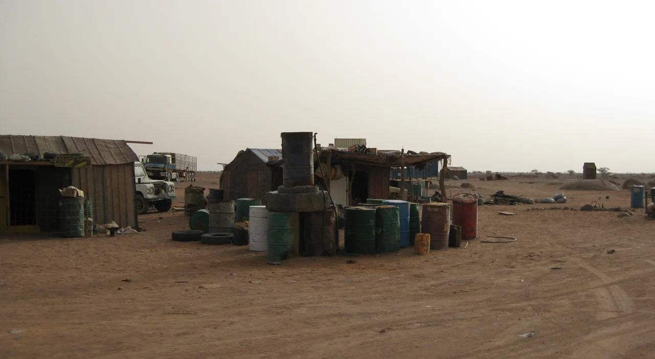 Gas station in Bir Lehlou, liberated Western Sahara.