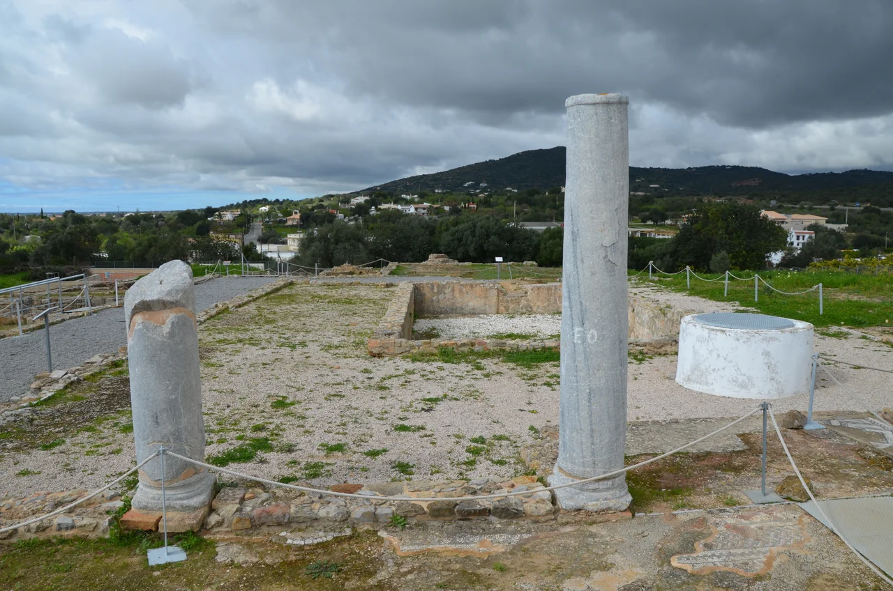 Atrium at the Roman Ruins of Milreu, in Algarve, Portugal.