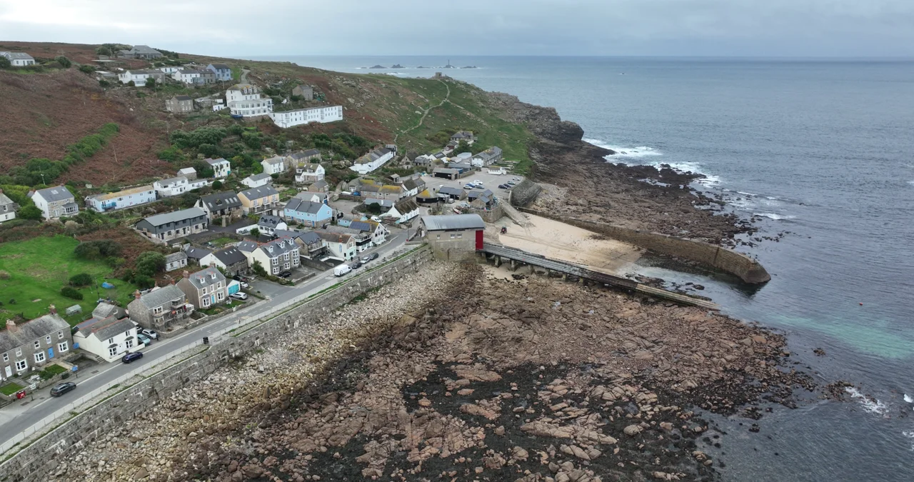 Sennen Harbour from the air