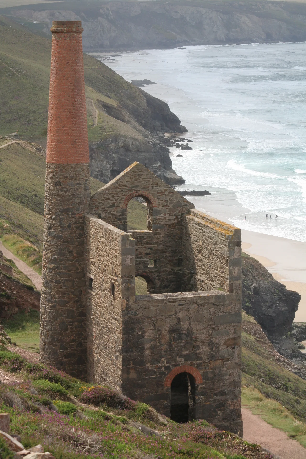 A tin mine, Wheal Coates, on the north Cornish coast between St Agnes and Porthtowan