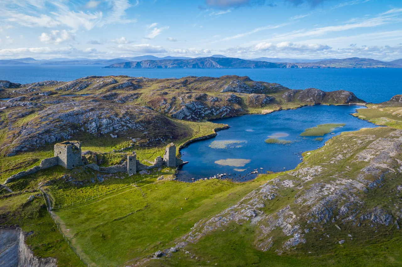 Dunlough Castle, Luftaufnahme