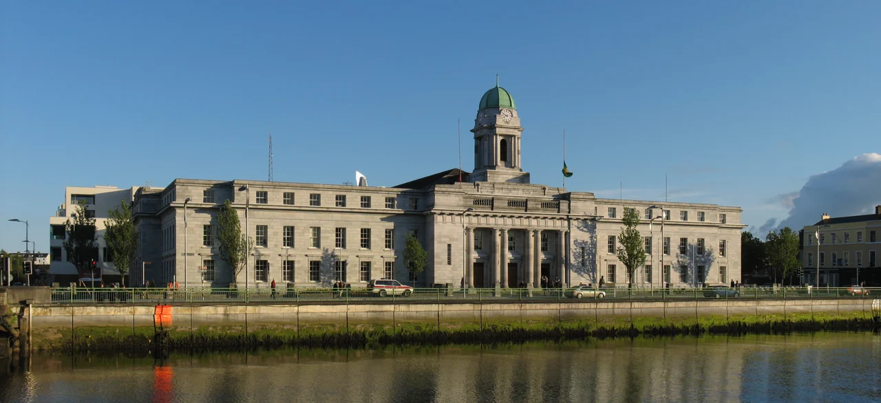 Cork City Hall. Panoramic stitch from two images.