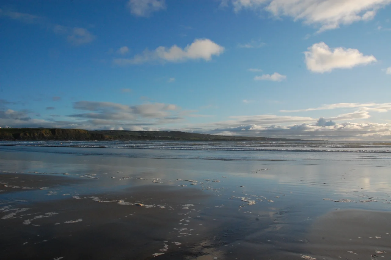The sandy Lahinch beach in March 2012.