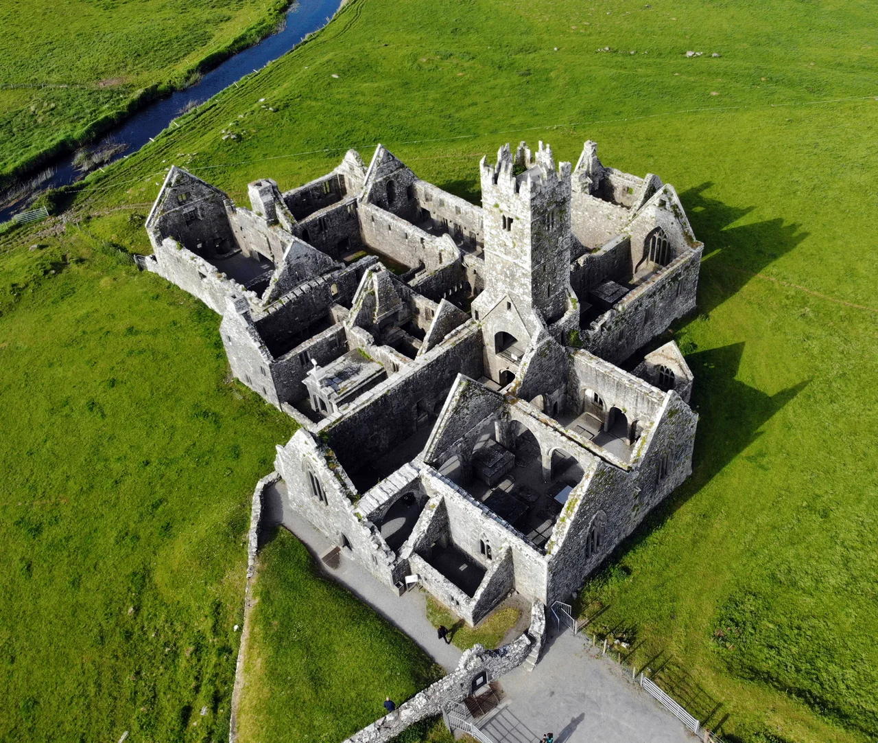 Aerial photograph of the Ross Errilly Friary, May 2019