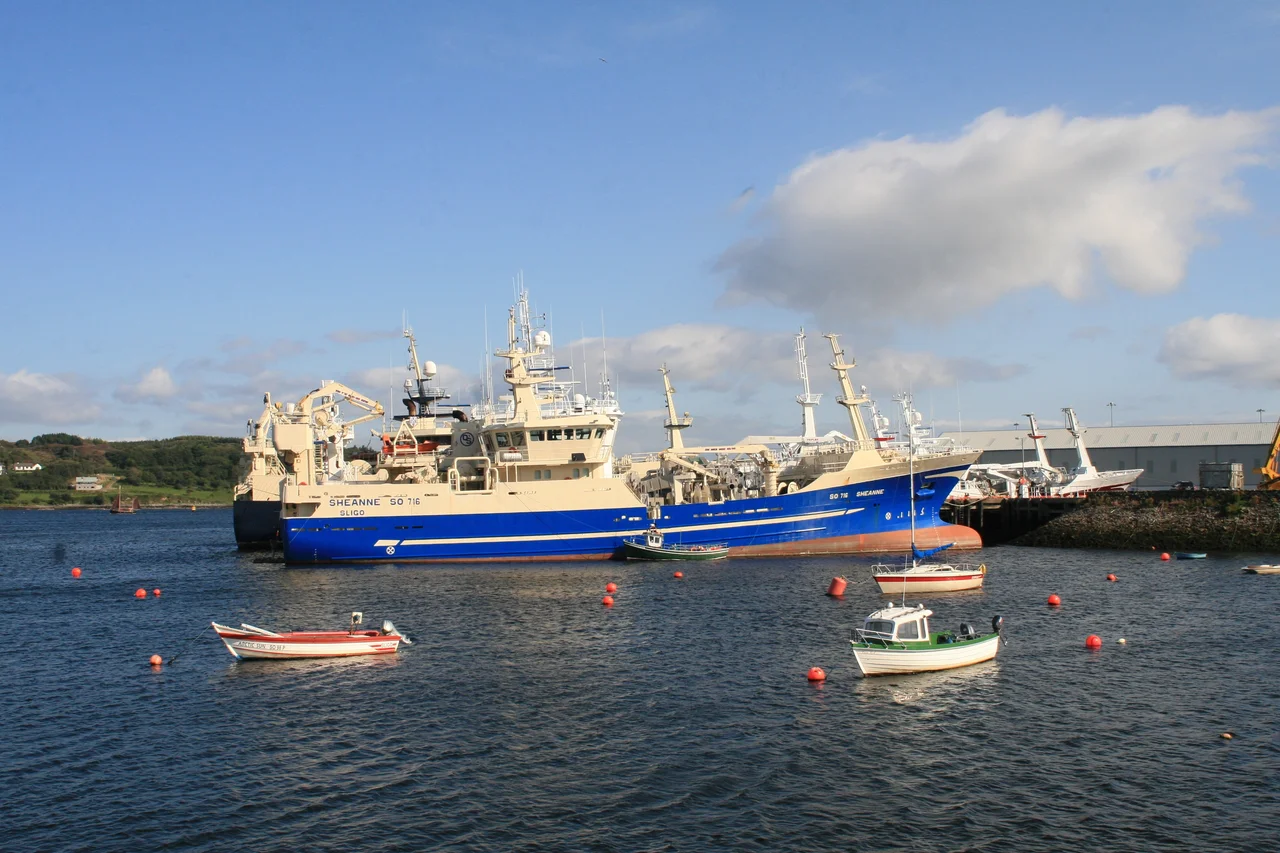 Killybegs, County Donegal, Ireland
Fishing trawler SO 716 Sheanne in Killybegs Harbour (IMO number: 9280093, callsign: EIGP).