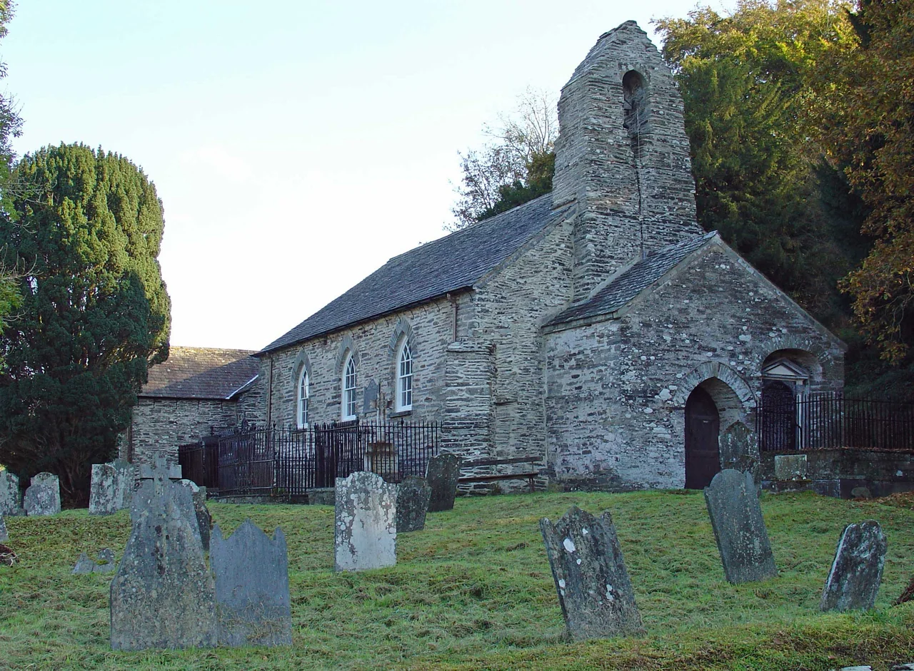 The old parish church of Manordeifi, Pembrokeshire, Wales.
