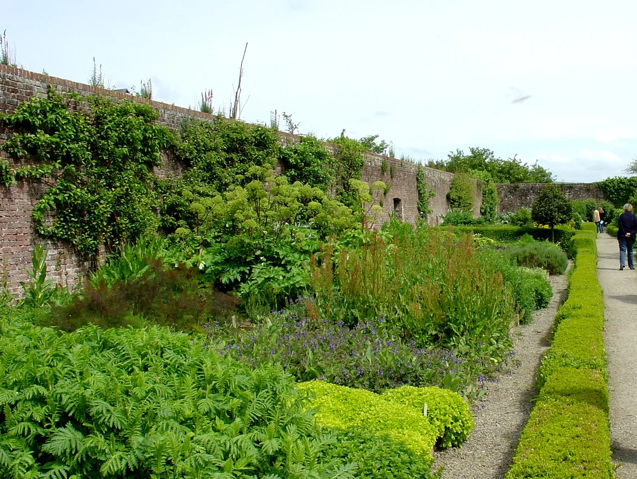 Part of the 18th-century walled garden of Llanerchaeron House, near Aberaeron, Ceredigion, Wales