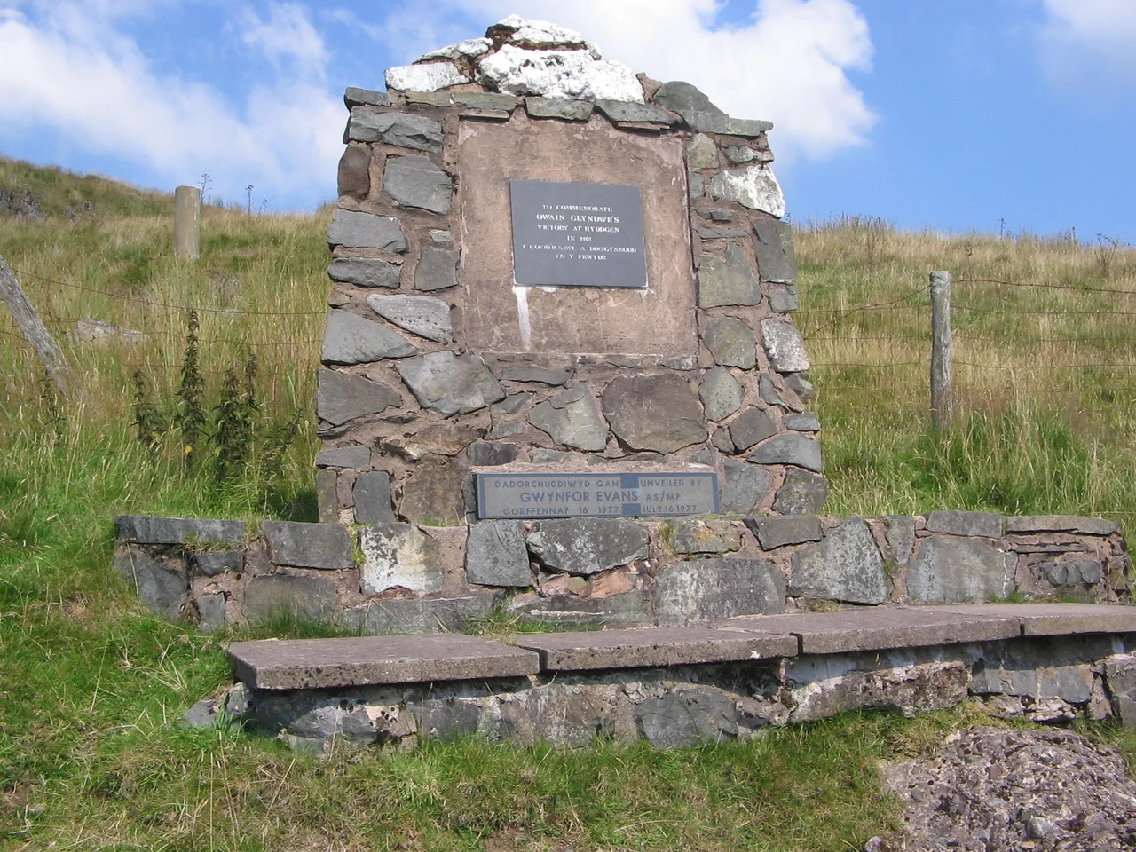 Memorial to the slain of the Battle of Mynydd Hyddgen, Plynlimon, Wales