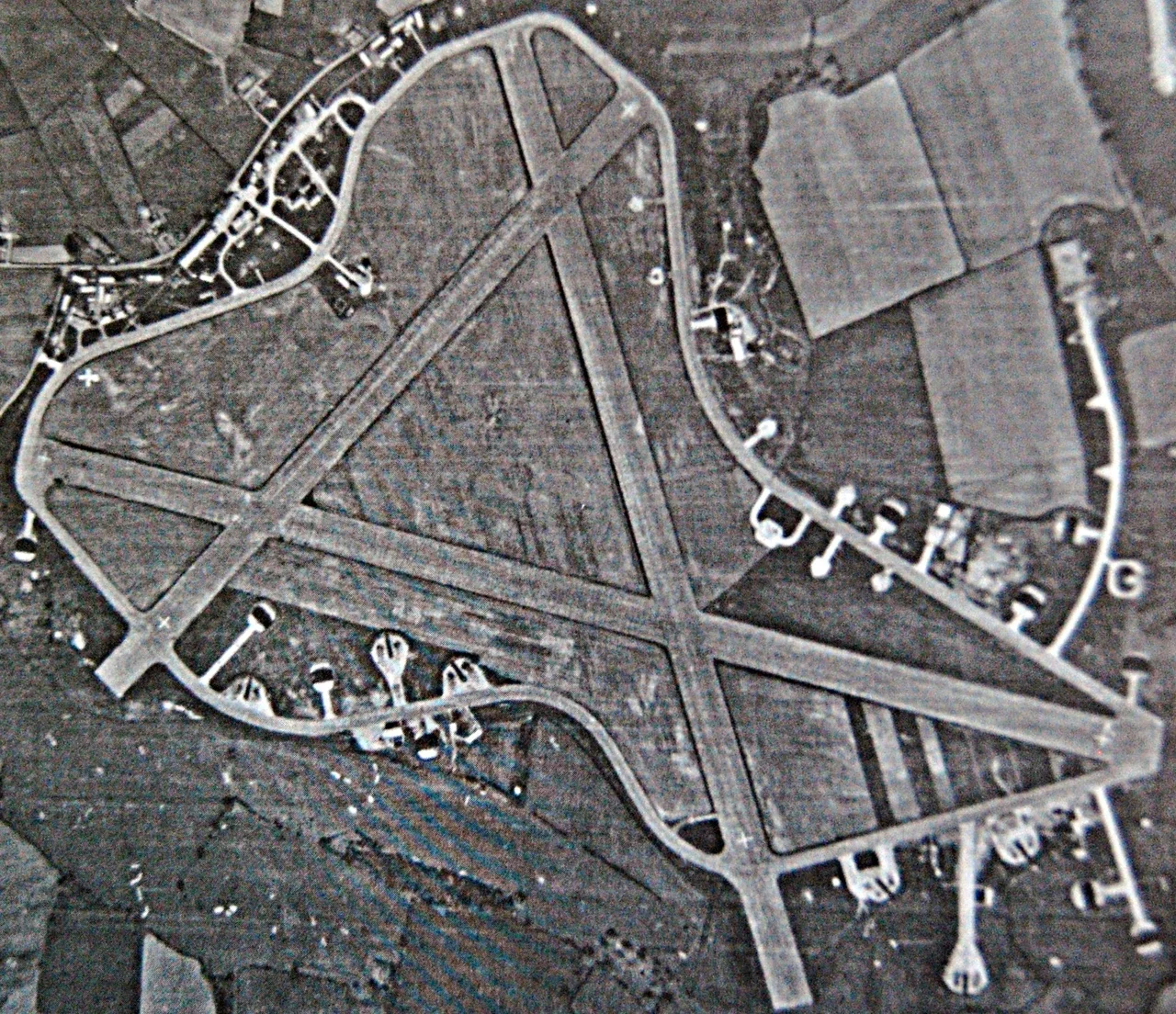 Aerial image of RAF Wrexham taken by RAF PRU