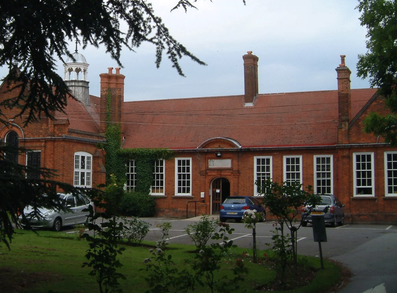 The front of Hitchin Boys' School UK