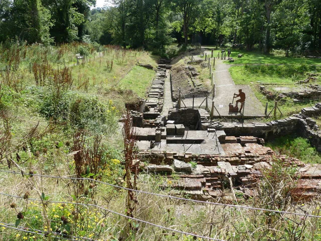 The excavated remains of Mellor Mill, near Marple, Stockport.