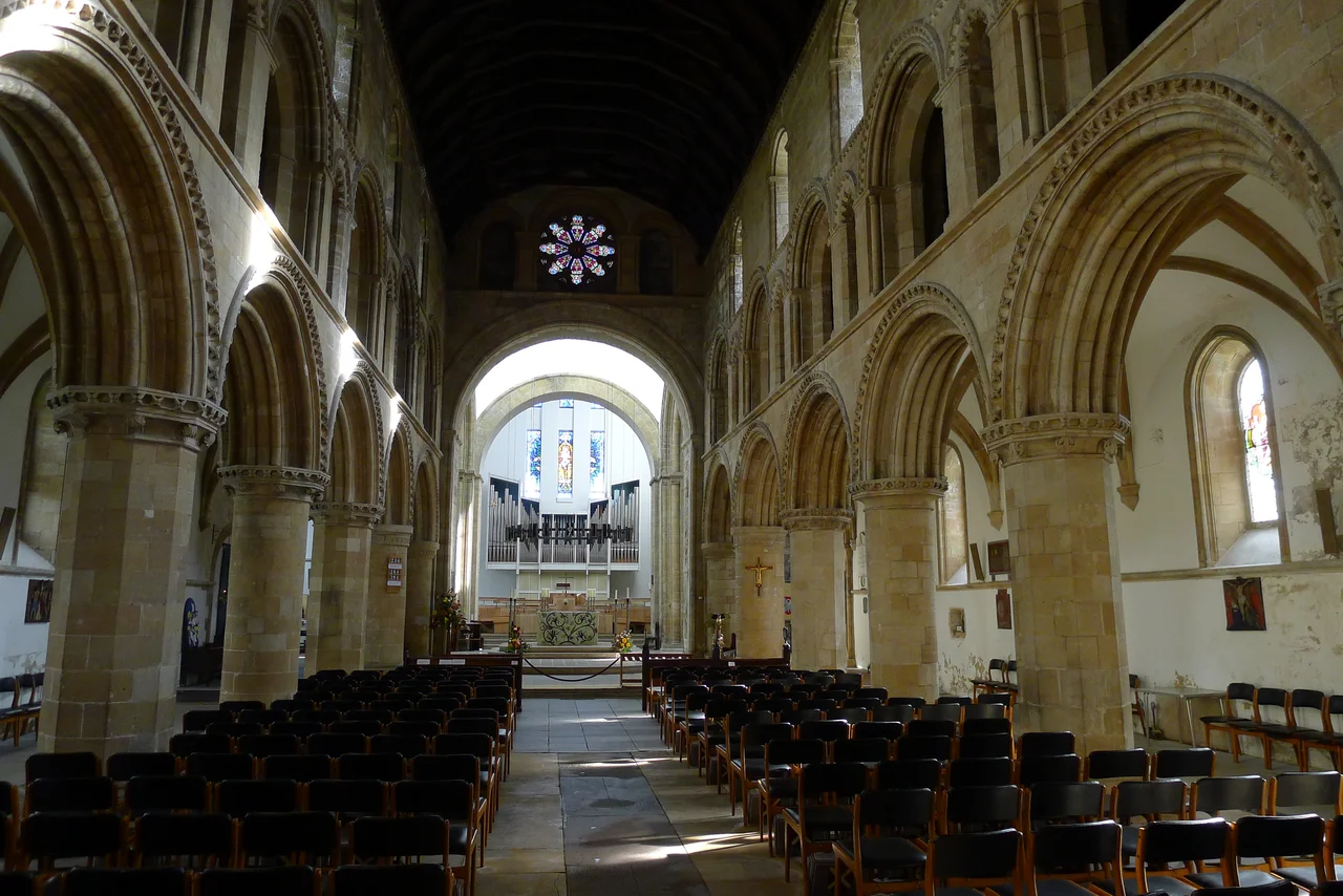Part of the nave of the Priory Church, Worksop