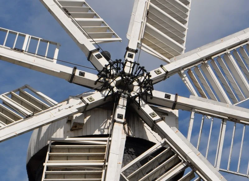 Heckington Windmill - Spider, near to Heckington, Lincolnshire, Great Britain.
A closeup of the spider mechanism used on the patent sails (8).