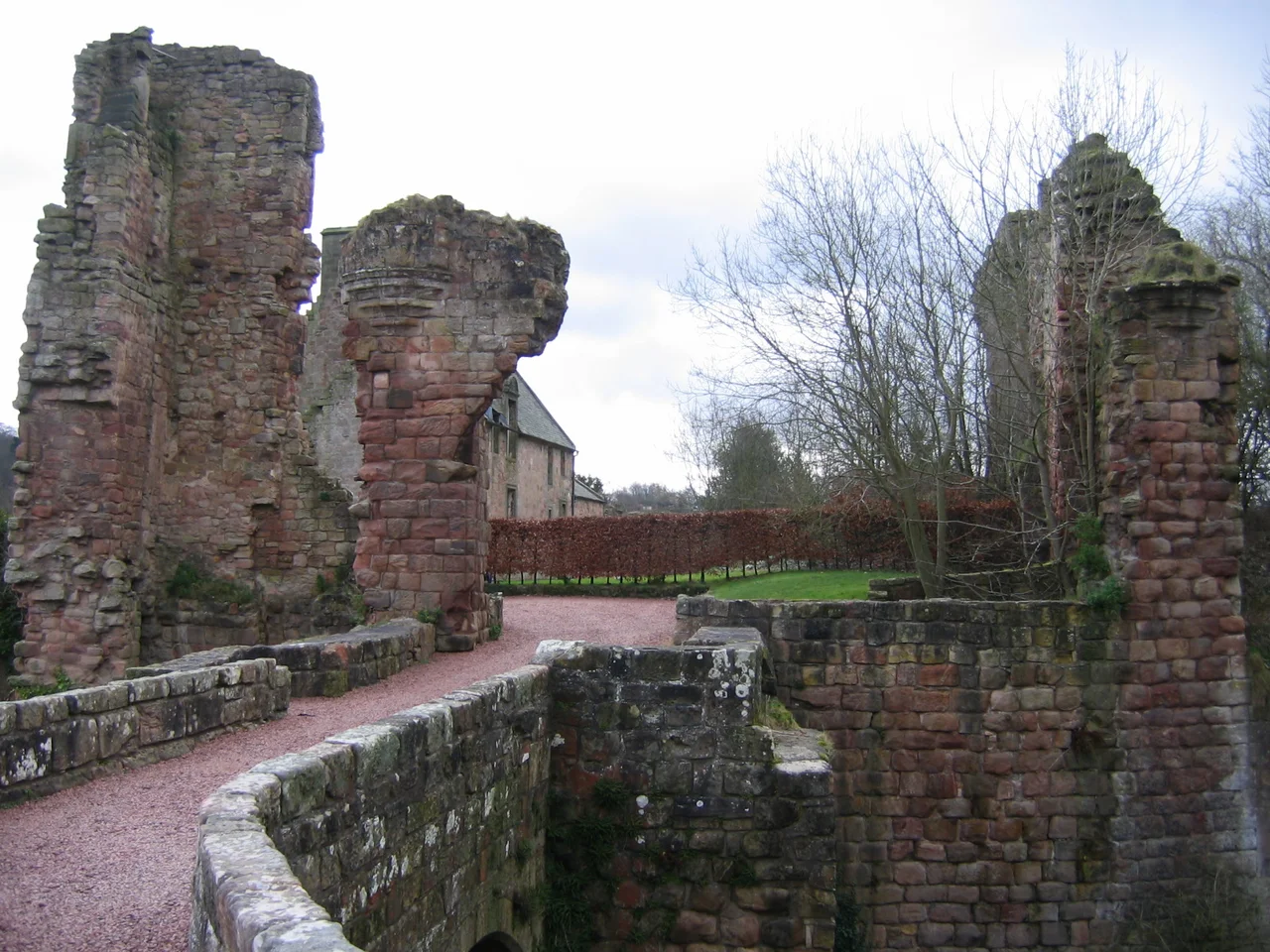 Entrance to Roslin Castle, near Edinburgh, Scotland.