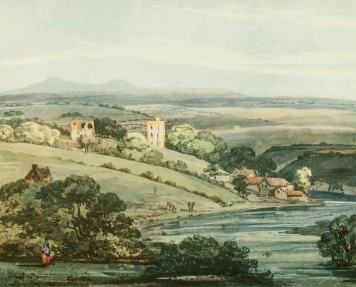 Watercolour of Etal Castle, produced 1797