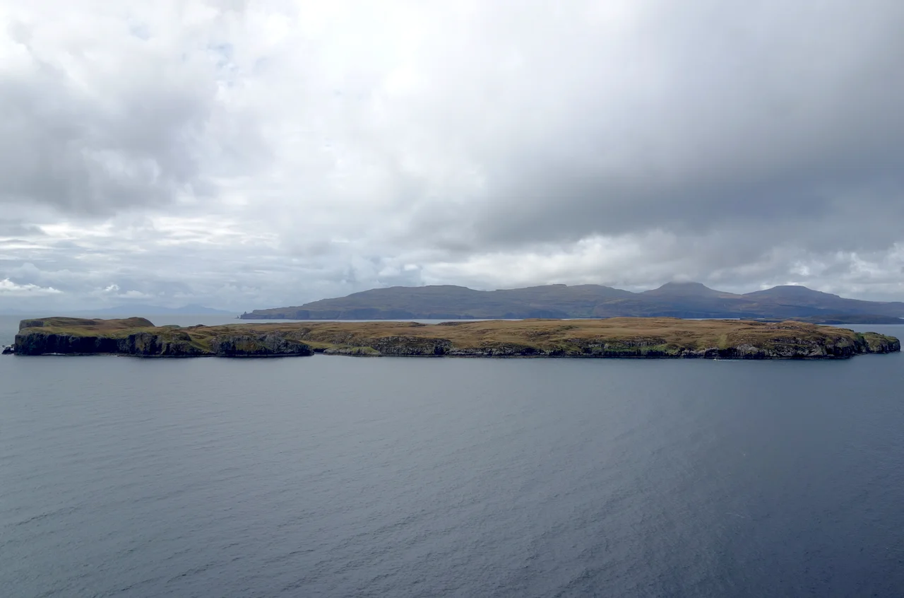 The island of Wiay in Loch Bracadale, Skye, as seen from Oronsay