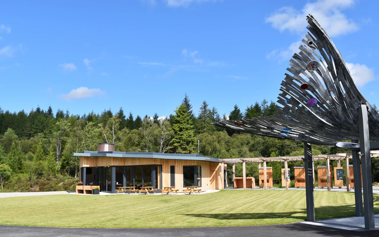 The rebuilt Falls of Shin Visitor Centre by WGC under the KoSDT