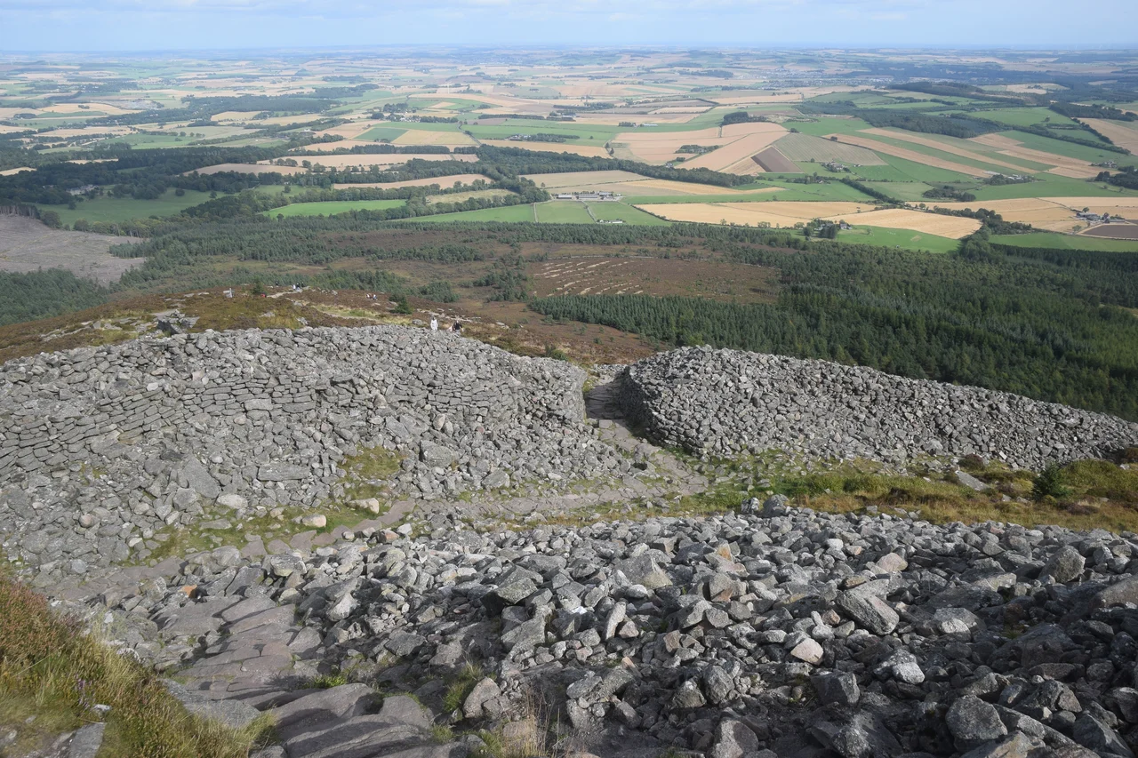 Remains of the iron age hill fort, Mither Tap