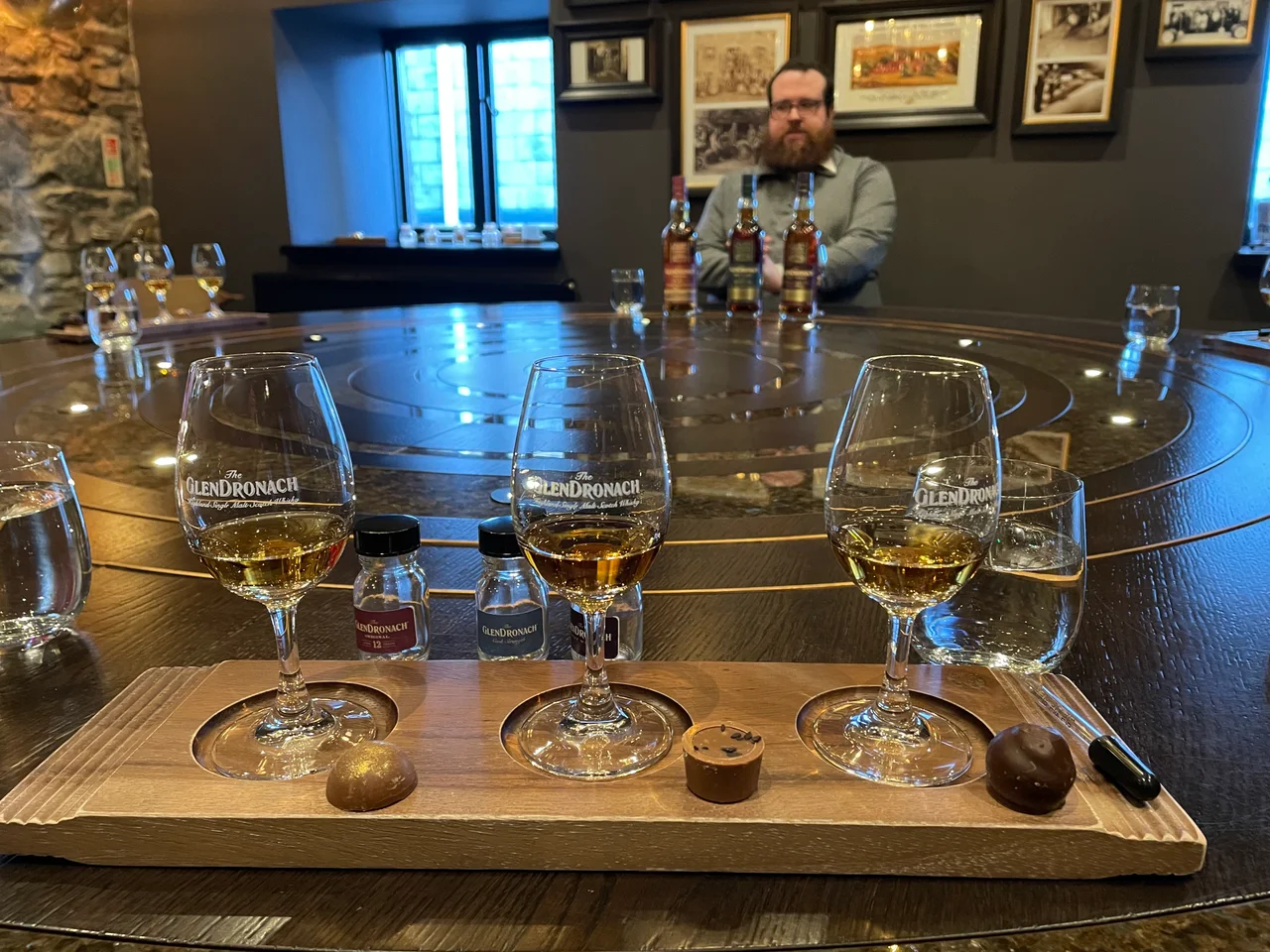 Tasting room at Glendronach distillery