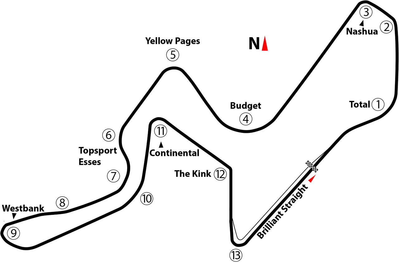 Kyalami Grand Prix Circuit Layout used from 1992-1993 and from 2009-2015.