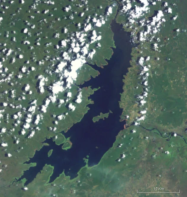 Lake of Itezhi-Tezhi Dam from Space