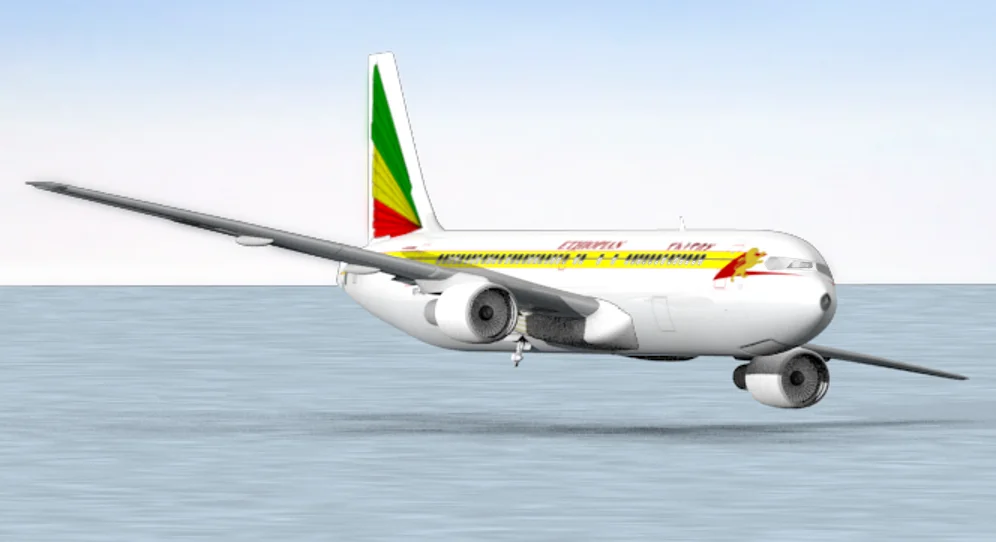 Sign based on photograph with front view of a Turkmenistan Airlines Boeing 757 landing at London Heathrow Airport, England. The registration is not known. Photographed by Adrian Pingstone in June 2004 and released to the public domain.