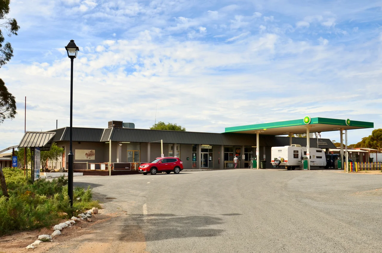 View of the roadhouse at Balladonia, Western Australia