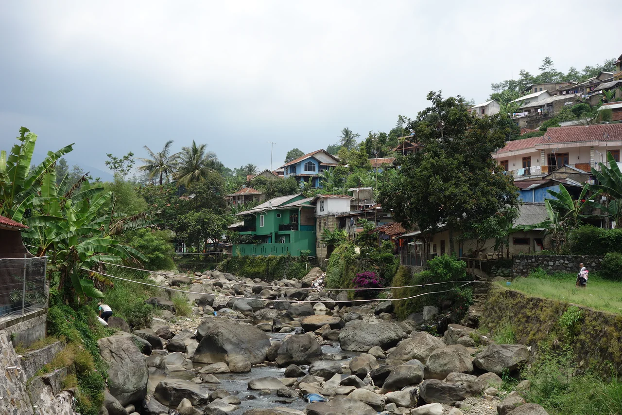 Ciliwung river just at its upstream (Puncak district, 50 km from Jakarta)