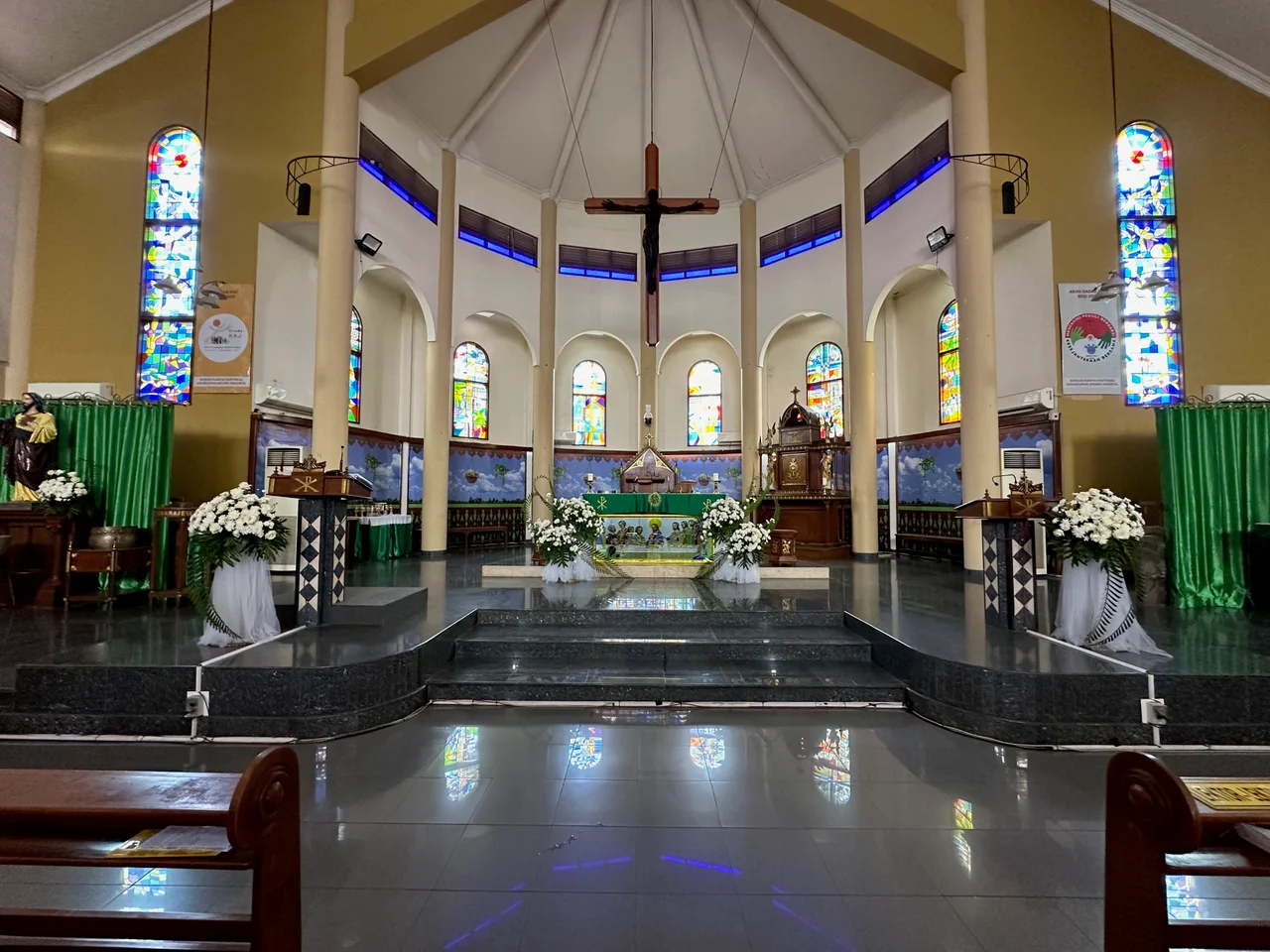 Interior of St. Servatius Catholic Church of Kampung Sawah Bekasi