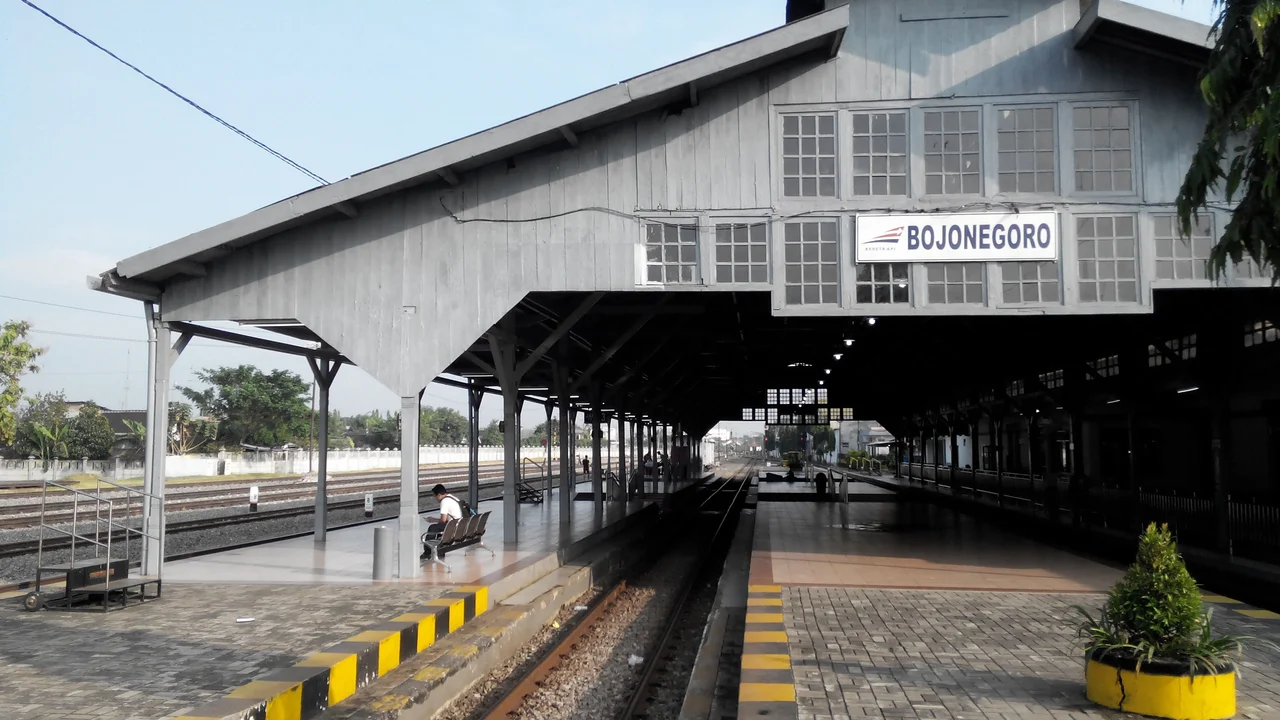 Railway station in Bojonegoro, East Java