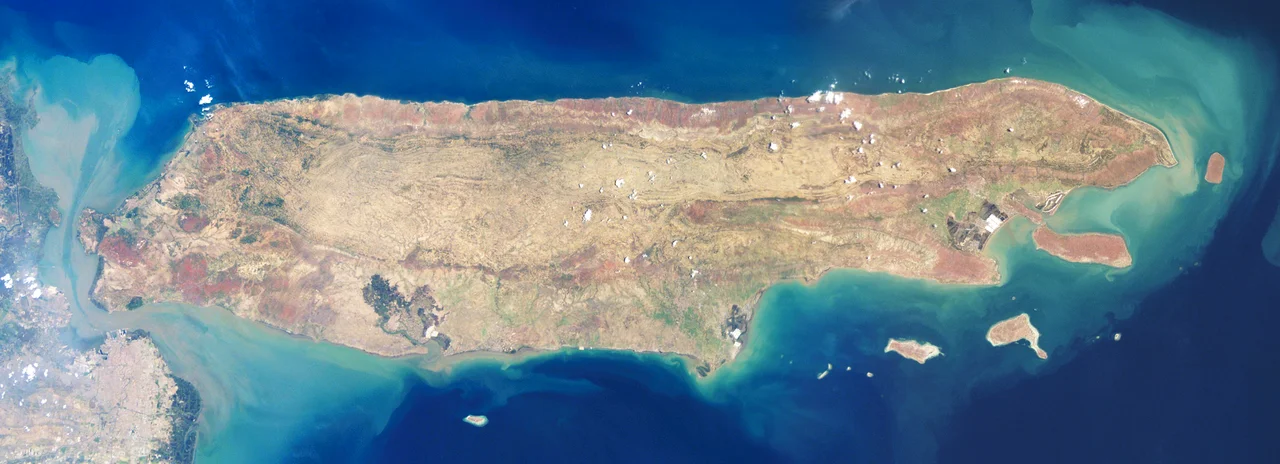 Satellite image of Madura Island.
