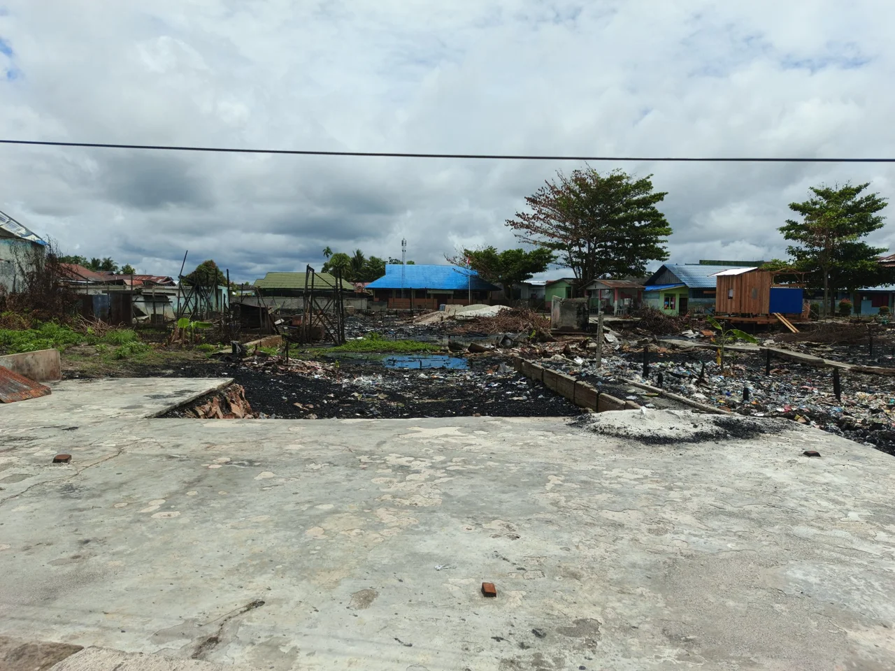 Kebakaran Pasar Kasongan, Jl. Pata pasca sebulan kejadian sejak 25 Januari 2026.