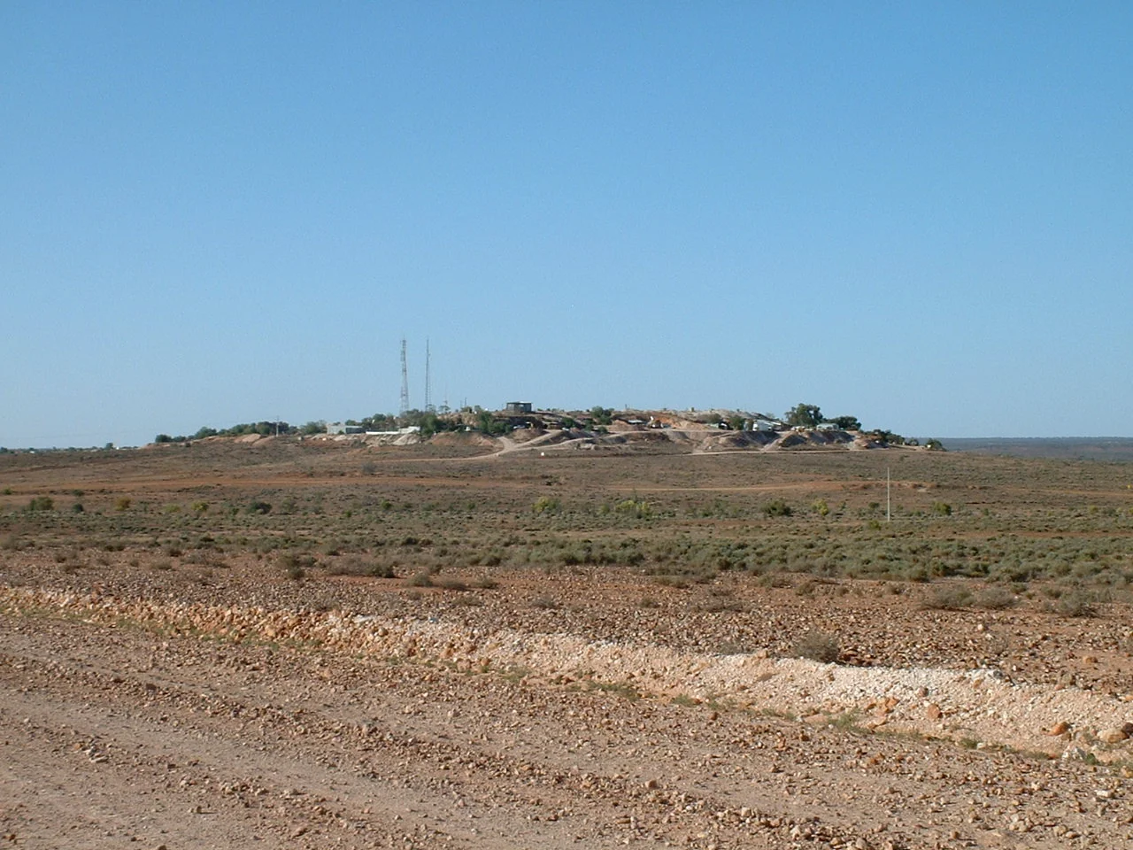 View of the town of White Cliffs, New South Wales