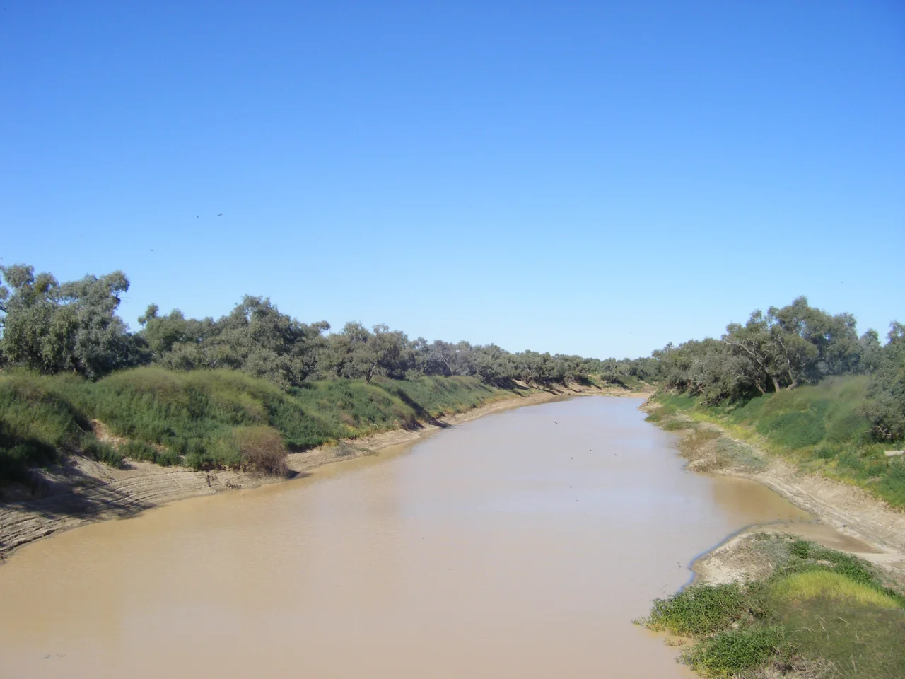 Diamantina River crossing outside Birdsville, Queensland