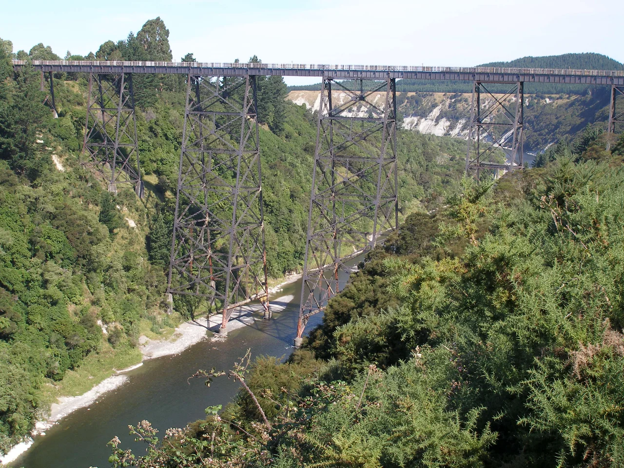 The Mohaka viaduct in Northern Hawkes Bay, New Zealand.  Completed in 1937, it is the highest viaduct in Australasia.