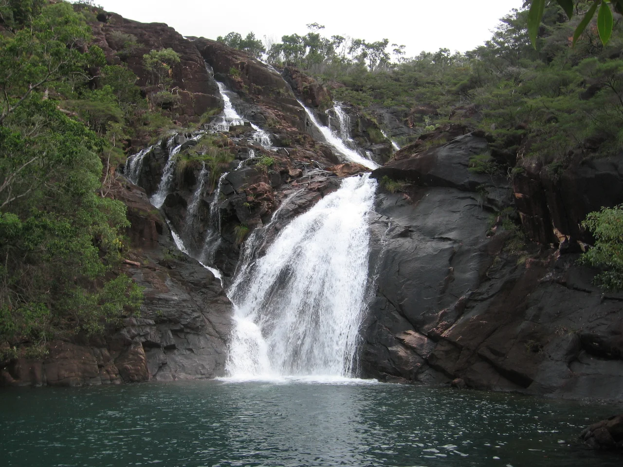 Zoe Falls on Hinchinbrook Island, North Queensland, Australia and located on the Thorsborne Trail.