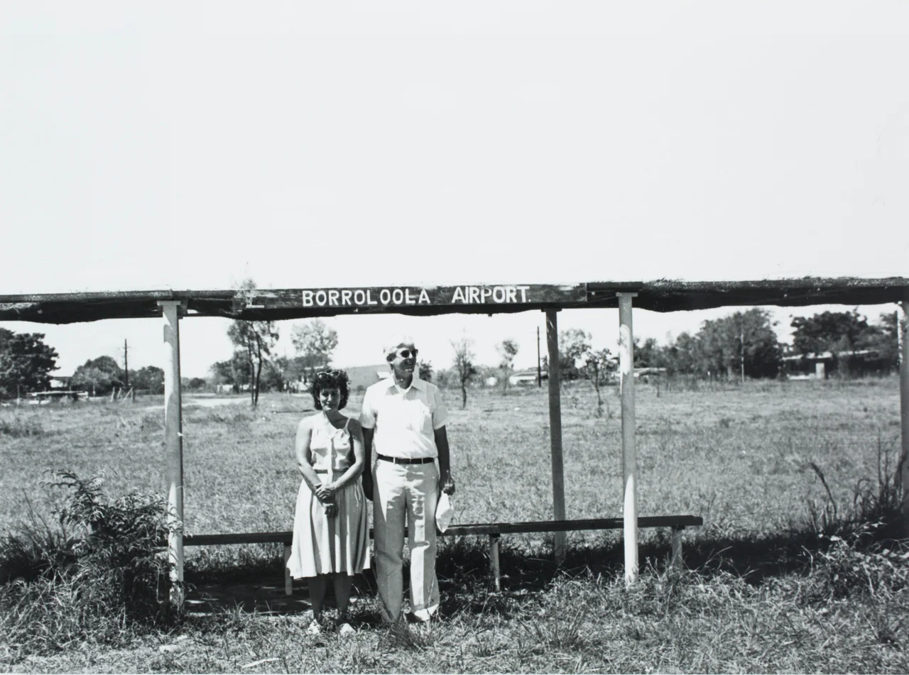 Former Chief Minister of the Northern Territory Ian Tuxworth at the Borroloola Airport on 24 April 1981 (PH0107/0318).