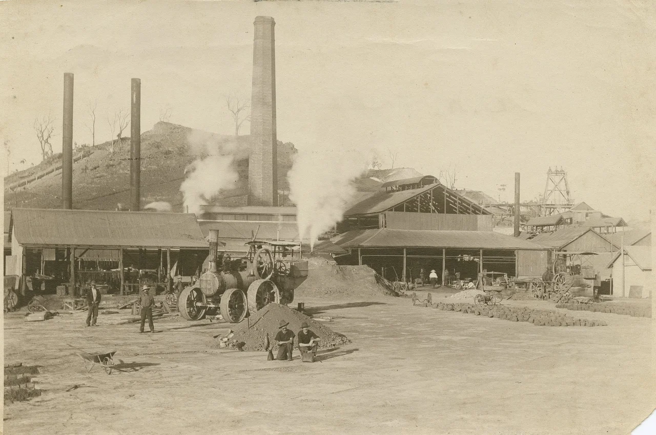 View of the O.K. Copper Mine Smelters in the Chillagoe district 1907