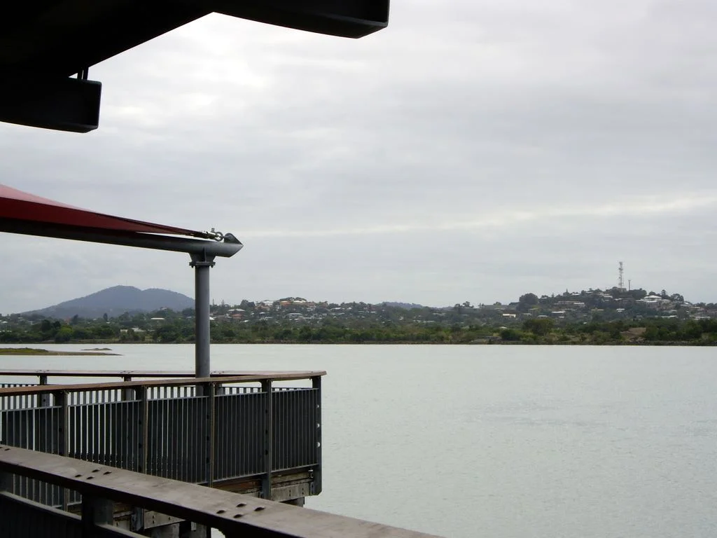 Looking north from the Bluewater Trail over the Pioneer River to Mt Plesant