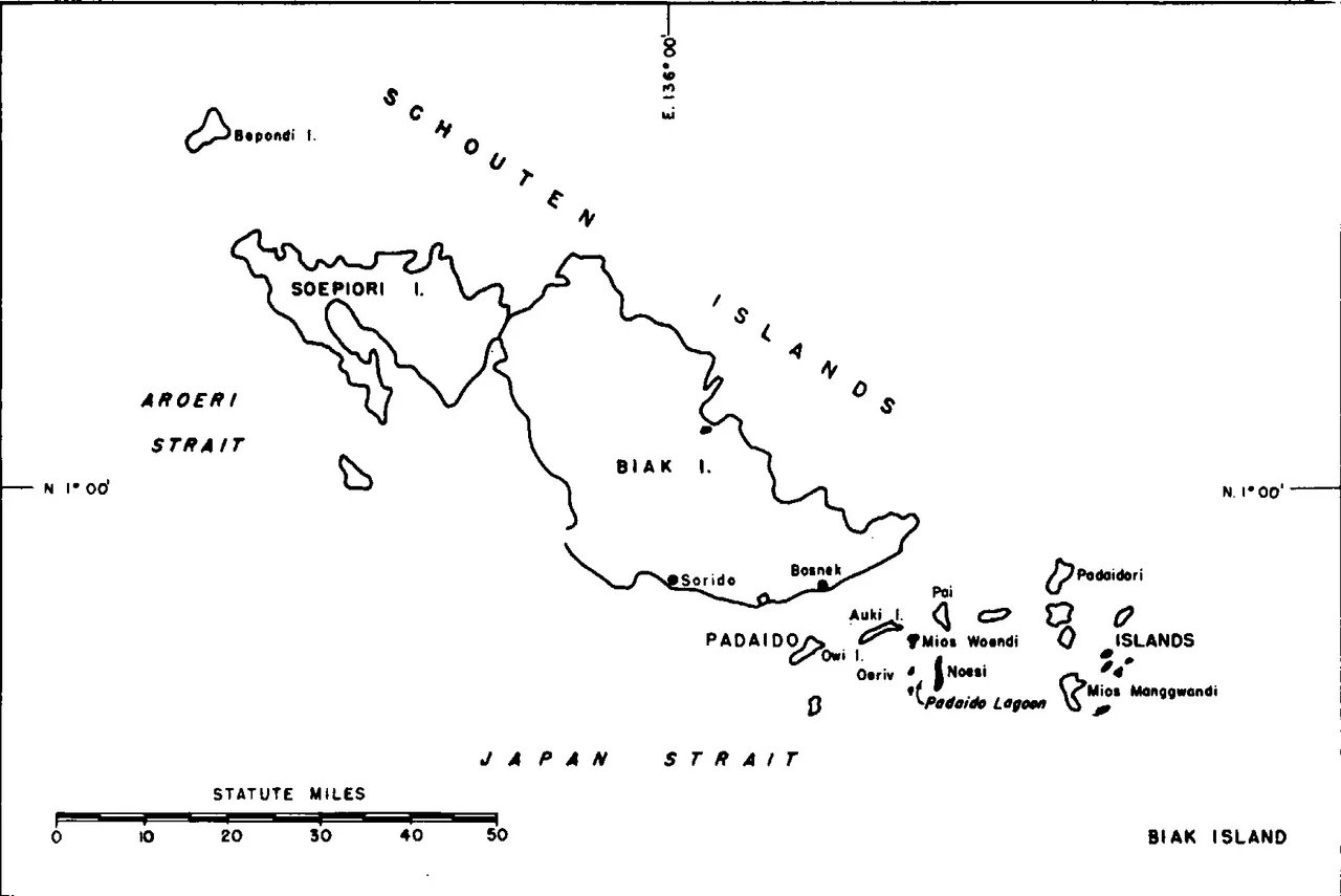 Map of Biak Island