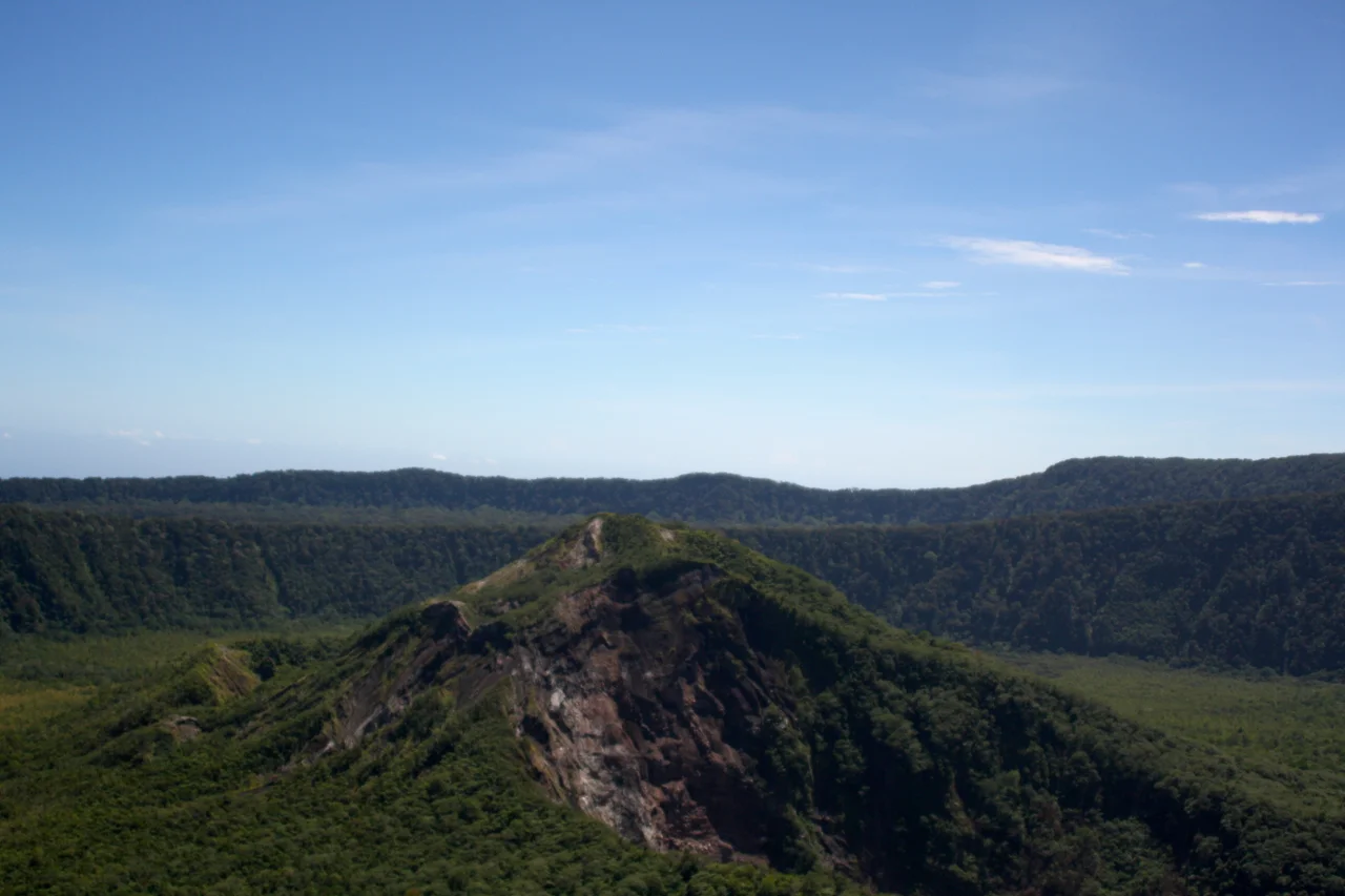 Crater of Mount Uluman on the volcanic Karkar Island