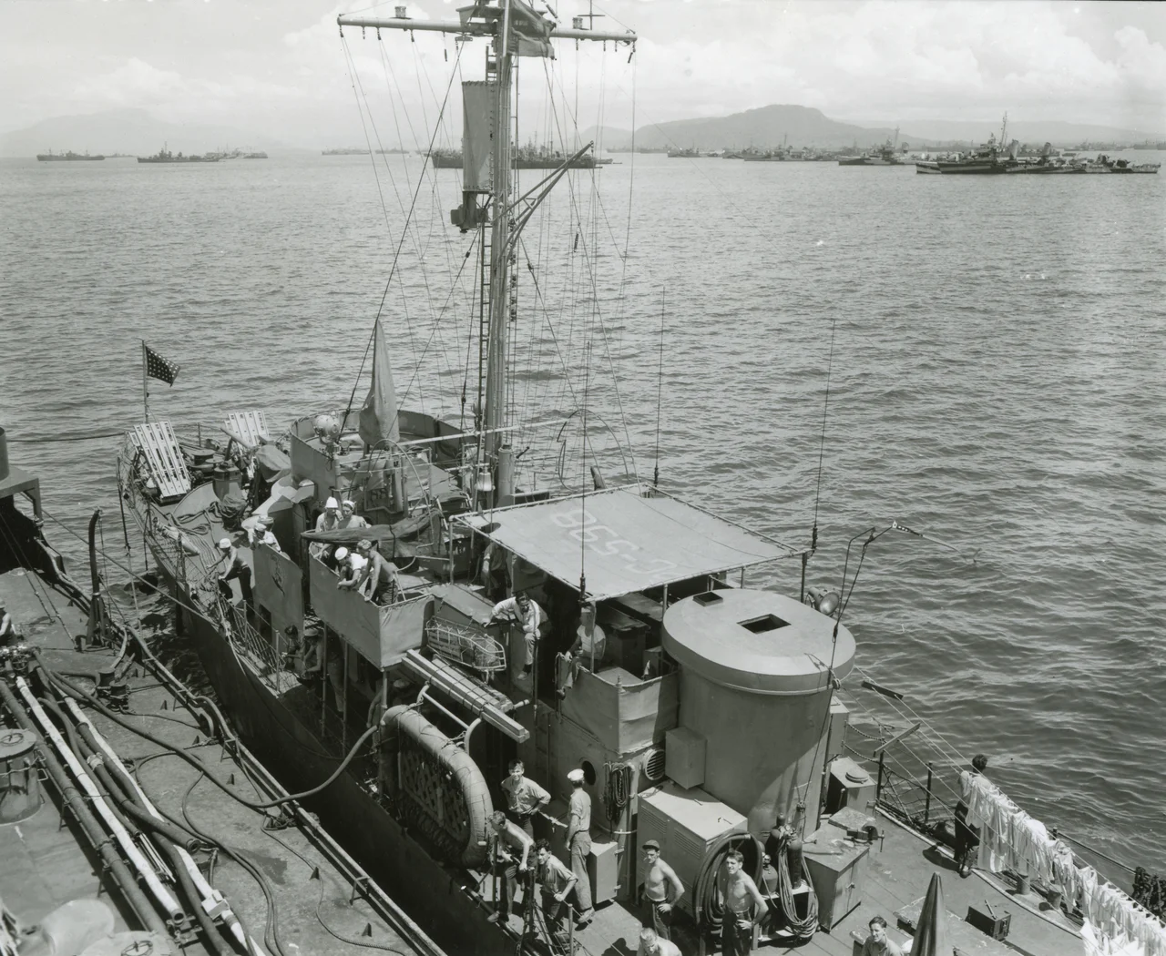 Subchaser USS PC-598 in Humboldt Bay, Hollandia, New Guinea - October, 1944