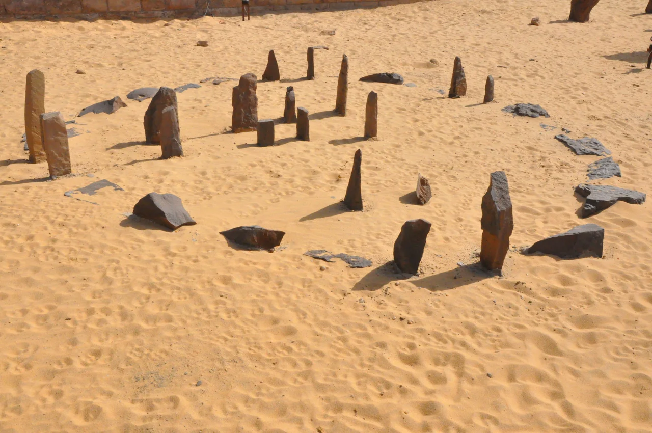 Nabta Playa Calendar Circle, reconstructed at Aswan Nubia museum