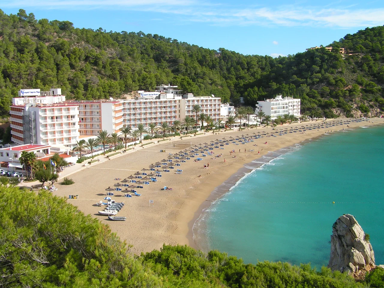 The bay of Cala de San Vicent, North East Ibiza