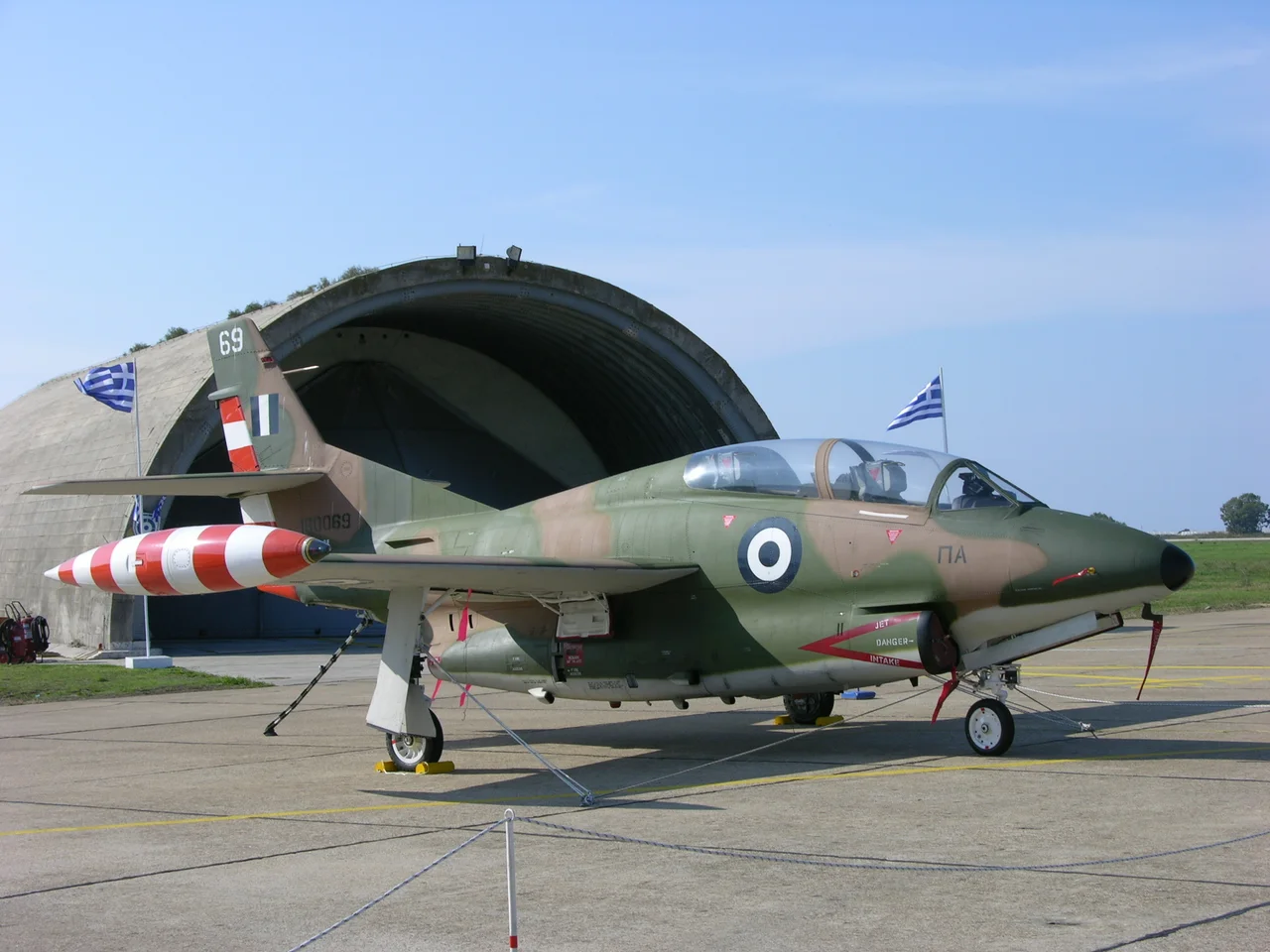 The earlier T-2Cs have largely been withdrawn from use with the Greek Air Force but the T-2E is still in use.  All of them are based at Kalamata, where the olives come from, but this one was photographed at Preveza.