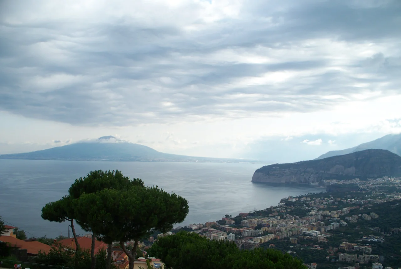 Vesuvius overlooking Sorrento and the Bay of Naples.