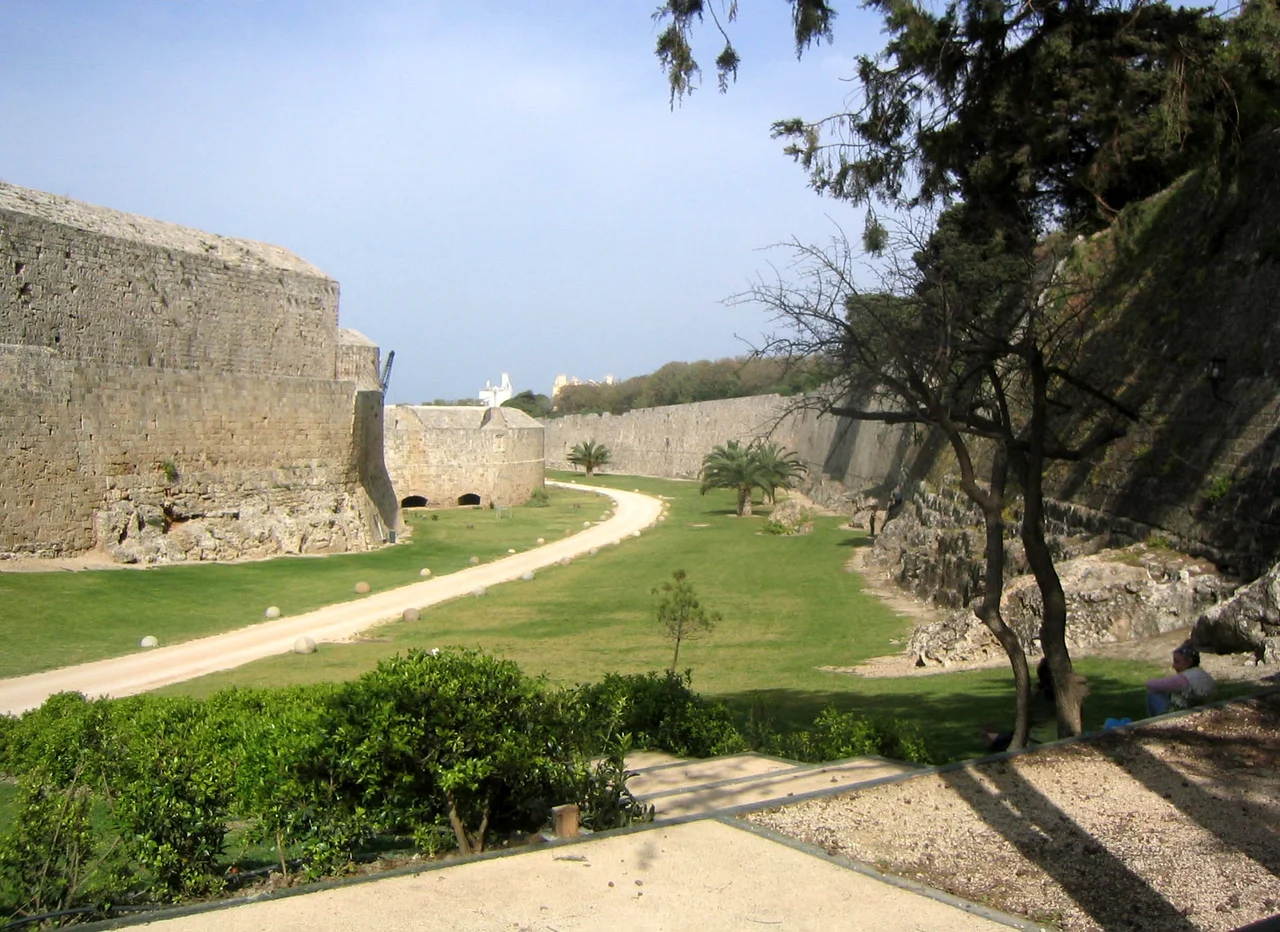 Fortification and city walls around Rhodes