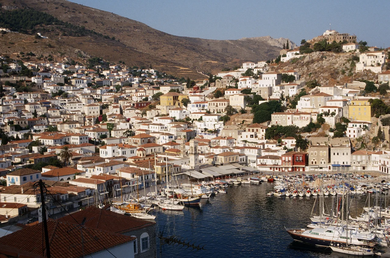 The town of Hydra on Hydra island, Greece